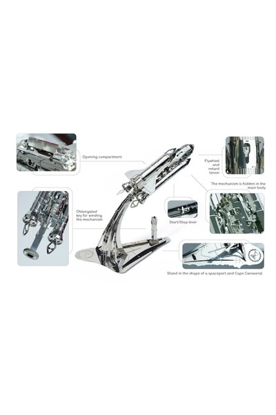 Time 4 Machine Time for Machine 3D Mechanical Metal Puzzle Kit - Starbreeze Explorer Rocket, 155 pieces