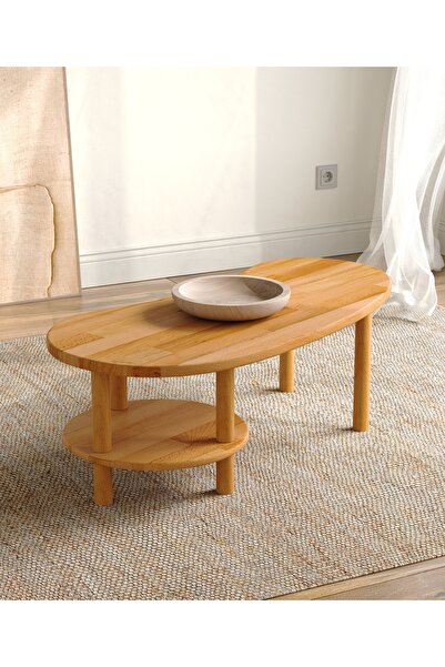 woodizy DOĞAL MASİF AHŞAP DARAV ORTA SEHPA