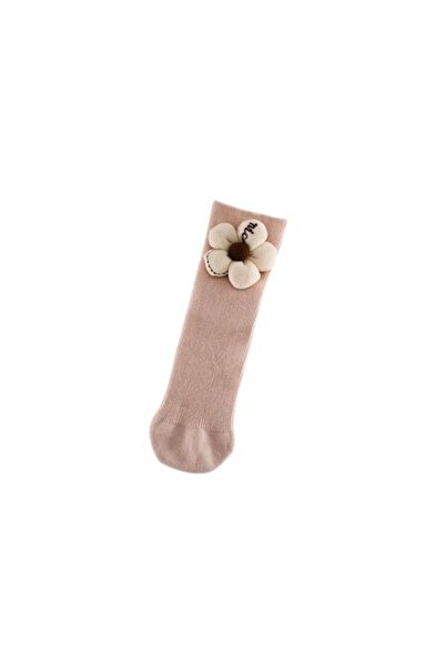 Mixbo Kids' Socks, Pink, Cream Flower Design, Cotton, Ages 2-5