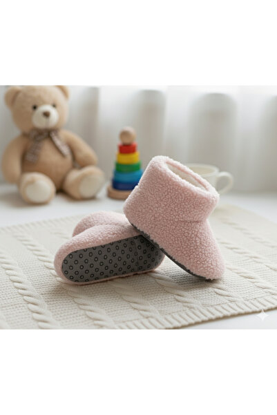 Wayne's Welsoft Yumuşak Dokulu, Kaydırmaz Tabanlı, Kışlık Unisex Bebek Panduf