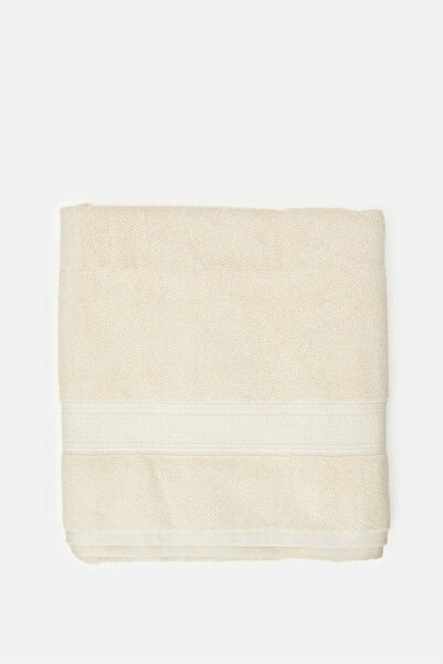 REDTAG Beige Textured Cotton Bath Towel