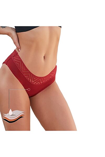 RoveZone Reusable Menstrual Underwear with Advanced Leak Protection - Red, Size M
