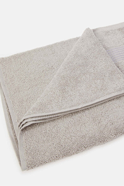 REDTAG Grey Soft Cotton Beach Towel With Viscose Border