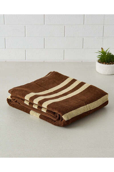 REDTAG Brown Striped Beach Towel
