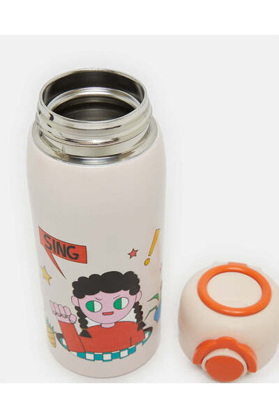 REDTAG Kids Red Printed Water Bottle