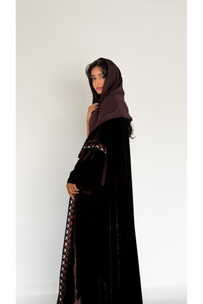 AYA - MW1764 - Velvet Abaya with added cost