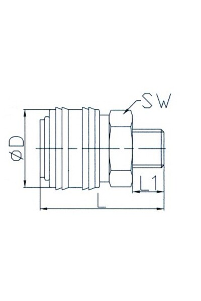 Maxrom Cupla rapida aer, alama, filet exterior 1/2" ADLER MA3025.3
