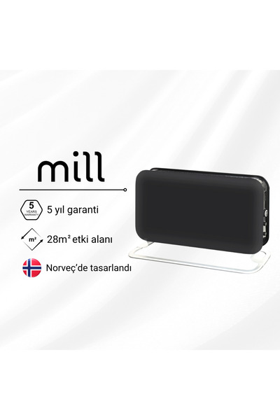 Mill Elektrikli Taşınabilir Konvektör Isıtıcı 2000W – Siyah