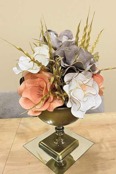 essacraft ARANJAMENT DECORATIV EVA CU PĂRĂ DE PIELE VIEȚĂ - CADOU (SE ALEGE CULORI)