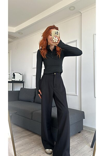 MADAME MELEK Original Brand Modal Fabric with Elastic Waist Palazzo Pants