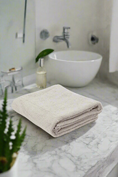 REDTAG Grey Soft Cotton Beach Towel With Viscose Border