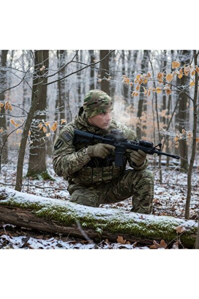 Hipolar Winter Hat, Camouflage, Soft Polar Fleece, Size M 51, Semi-elastic