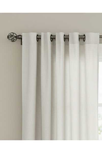 REDTAG قضيب ستارة مفرد قابل للتمديد مطلي باللون الأسود مع نهاية فوضوية