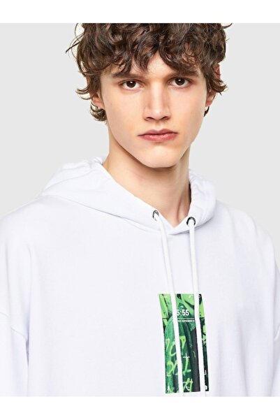 Diesel Hoodie, White, L INTL - 95% Cotton, 5% Elastane