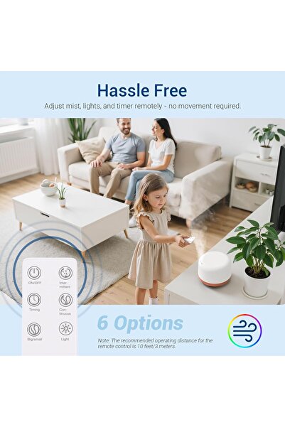 ASAKUKI 500ml Premium Essential Oil Diffuser with Remote Control, 5-in-1 Ultrasonic Aromatherapy