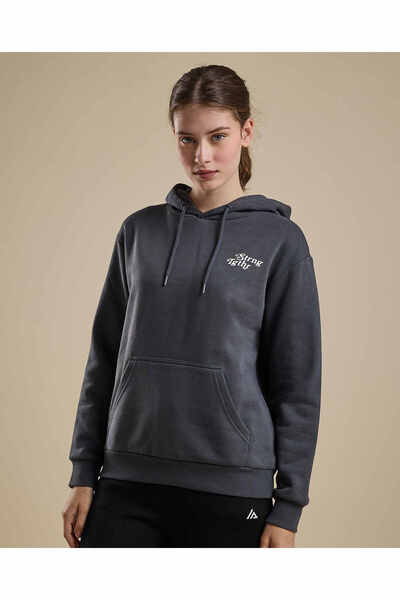 R&B Typography Print Hoodie with Long Sleeves