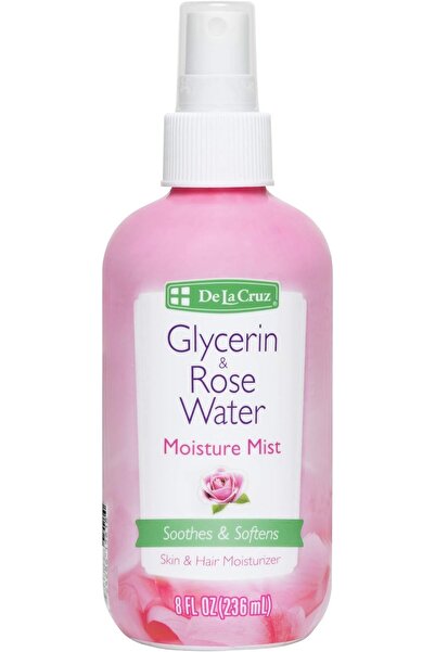 De La Cruz بخاخ الجلسرين وماء الورد 8 أونصة سائلة