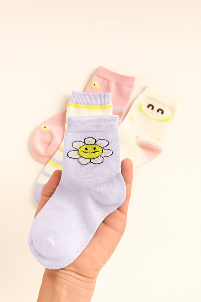 shefox 8 Pairs of Girls' Colorful Cotton Socks
