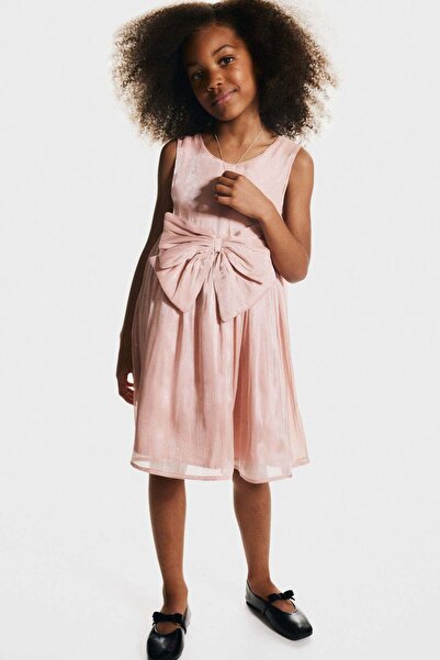 H&M Bow-detail organza dress