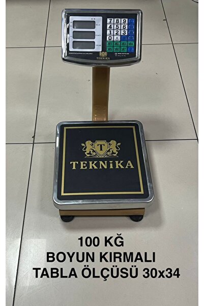 birtex 100 KĞ Elektronik Dijital Terazi Baskül 30X34cm Tabla ölçüsü 10gr Hass...
