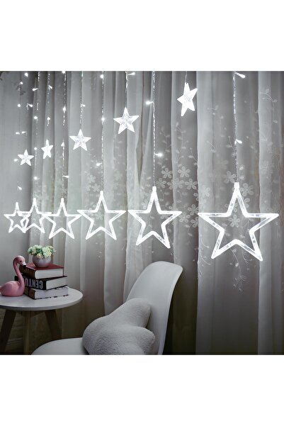 OricareFain Christmas Curtain Installation, 3 m, Starry Light, Indoor/Outdoor, Interconnectable, Cool White