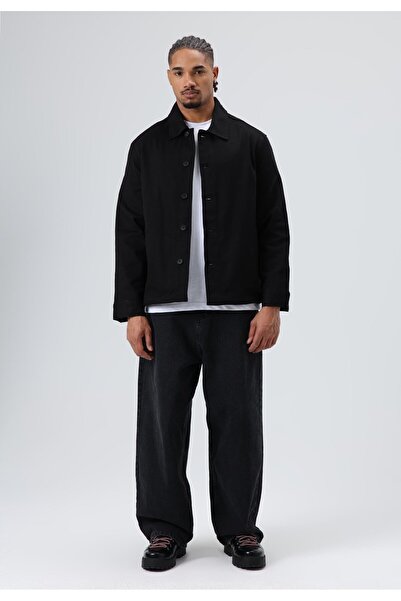 VAMOSCLO Boxy fit gabardine jacket black