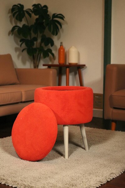 woody maison Mantar Sandıklı Puf – Yumuşacık Doku Teddy Kumaş Makyaj Masa Puf...