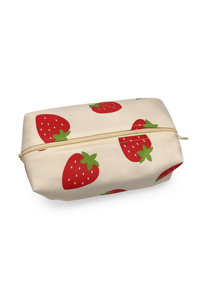 VELLICHOR Чанта за грим с принт на ягоди