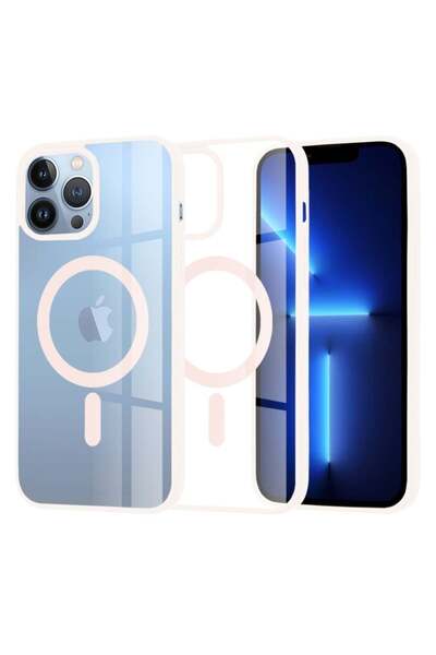 SKYDDAR INNOVATION Case for iPhone 13 Pro Max, MagSafe Pro Silicone, Sticker Set, Pink