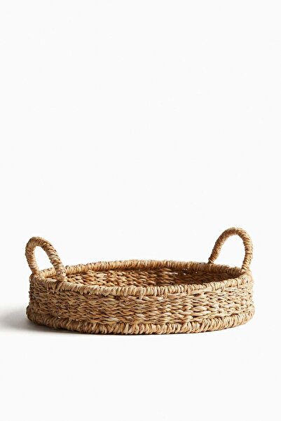 H&M Round straw tray