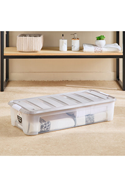 Home Box Juana Under bed storage box- 35 L- Taupe