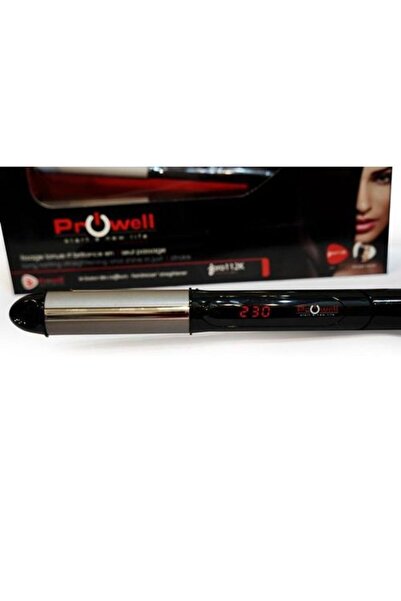 Prowell مكواة فرد وتمويج الشعر 112K، لون أسود - ألواح سيراميك، 140-230 درجة م...