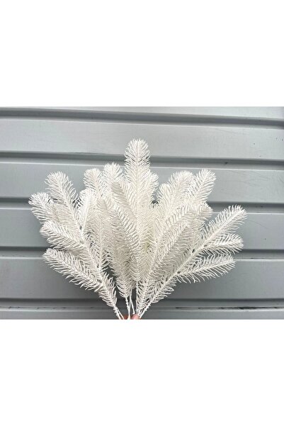 OEM Artificial fir branches, white 3D, silicone - Set of 10 pieces