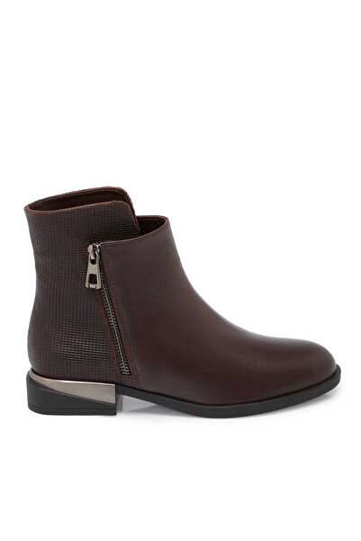 Tergan Kahve Hakiki Deri Kadın Klasik Bot - K24K1BT67519-A24