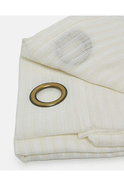 REDTAG Ivory Striped Sheer Curtain