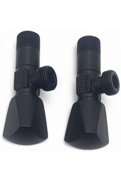 Generic Premium Matte Black Angle Valve (2 pcs) - 1/4 Turn Ceramic Shut-off, German Design
