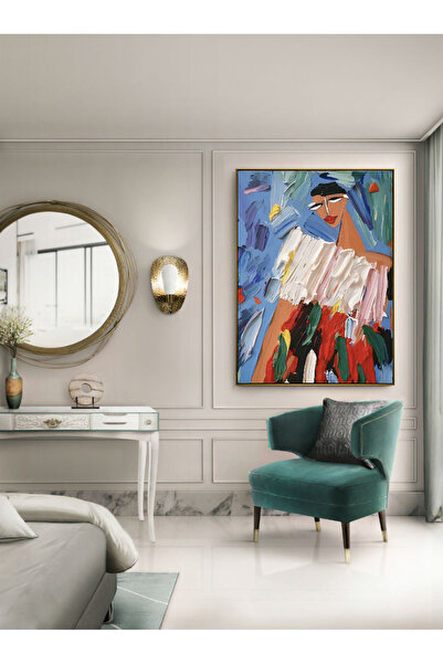 Z Concept Yağlı Boya Dokulu Kadın Tablo