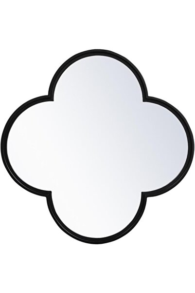 Slasa مرآة بإطار أكريليك من منتصف القرن باللون الأسود (71 سم)