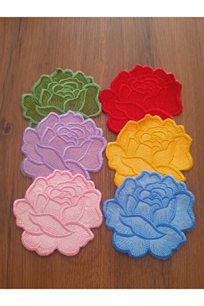 umut züccaciye Cocktail Presentation Napkin Set of 6 Rose Model Coffee Side Colorful