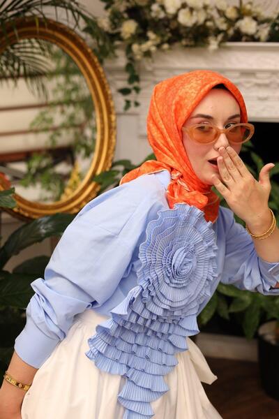 Silk Home Eșarfă de mătase Tivil IST 11435 - 31 Portocaliu, Melon