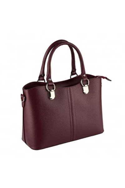 AZZURA Claire backpack-style burgundy bag, 100% leather - 8118