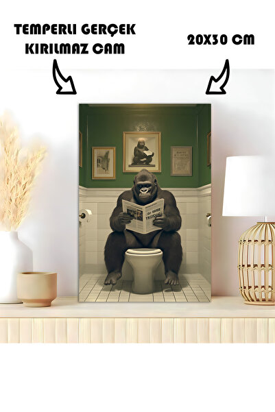 Harika bir ev STOL U KUPATILU STAKLENI STOL ŽIRAFA KOJA PRAVI TOALET ZA KUPAT...