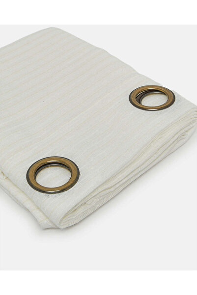 REDTAG Ivory Striped Sheer Curtain
