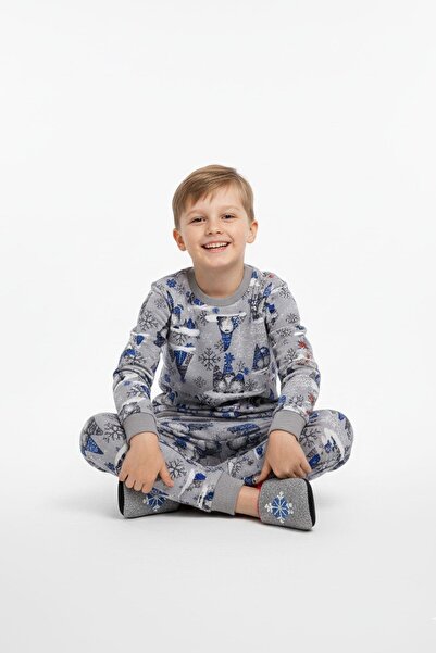 NEWKİDS Neol Printed Fleece-Lined 2 Thread Unisex Children's Set