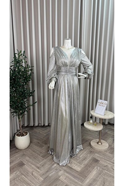 Dar Tulip فستان سهرة فضي