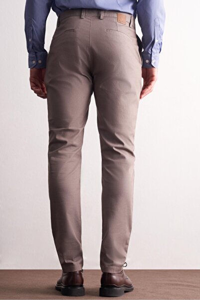 İmza Mink Side Pocket Straight Leg Cotton Slim Fit Chino Casual Trousers 1003255165