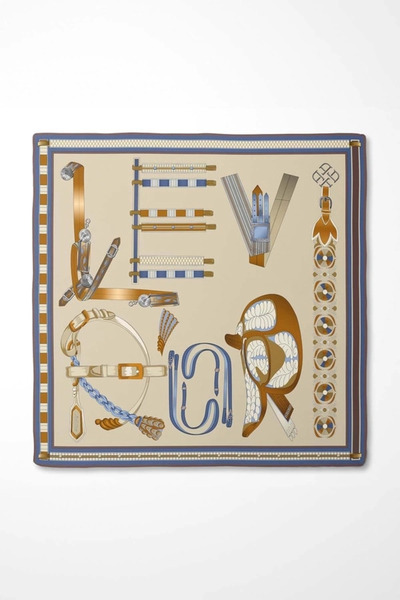 Levidor Twill Silk Scarf Lunera Collection-Gold