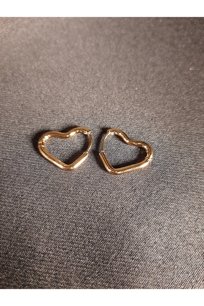 MRYart Gold Yellow Heart Steel Earrings