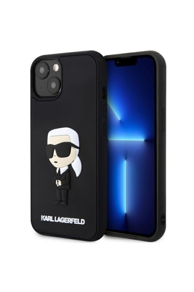 Karl Lagerfeld Carcasă pentru iPhone 14 Plus, Design 3D, Negru