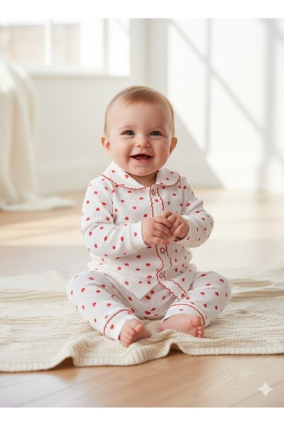 ruhaay Baby Long-Sleeved Top and Bottom Set with Embroidery Details Transitional